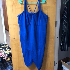 Royal blue body con dress